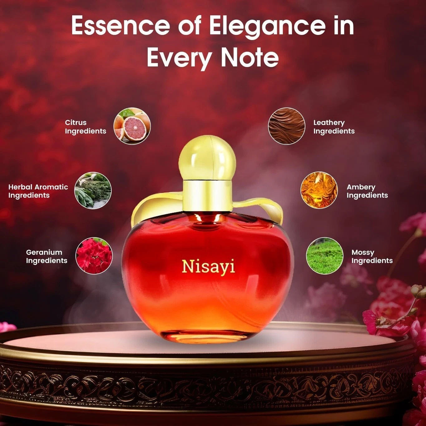 NISAYI Brise d'Or Luxury Perfume 100ml / 3.4 fl oz – Unisex Fresh Floral Fragrance