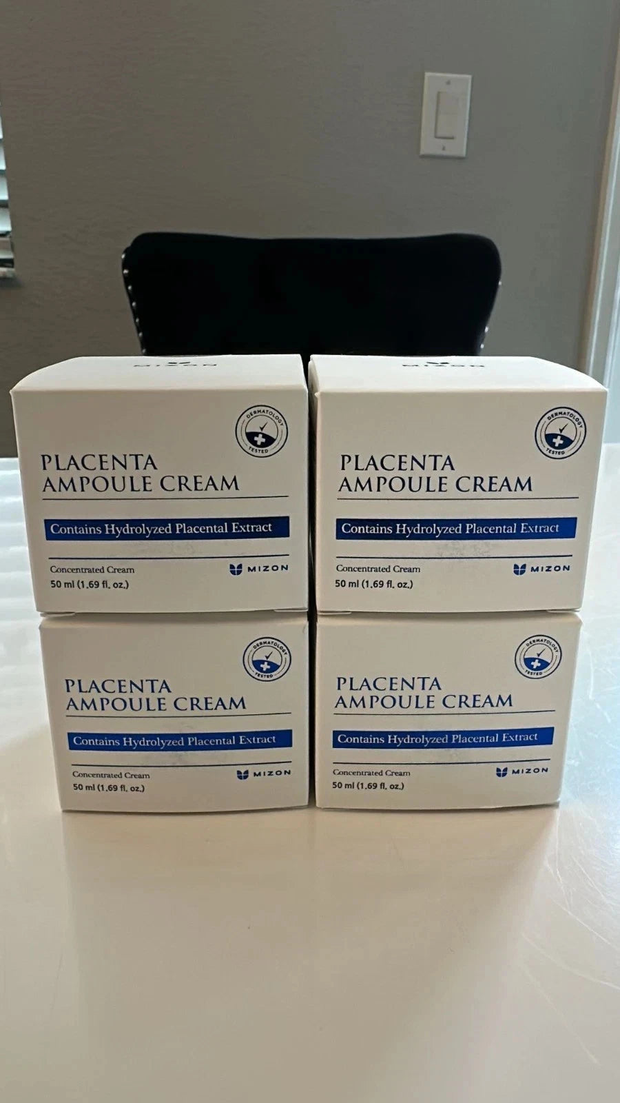 MIZON Placenta Cream 4-Pack 50ml Each Firming Anti-Wrinkle Moisturizer